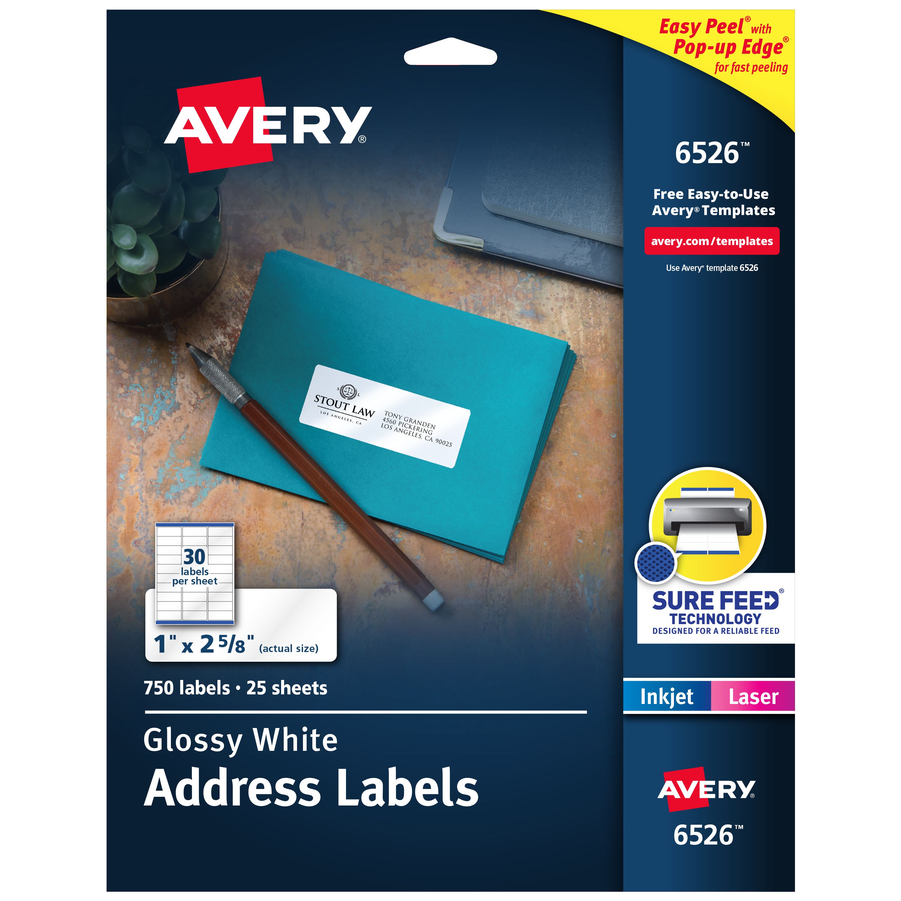 Address Labels, Glossy White, 1